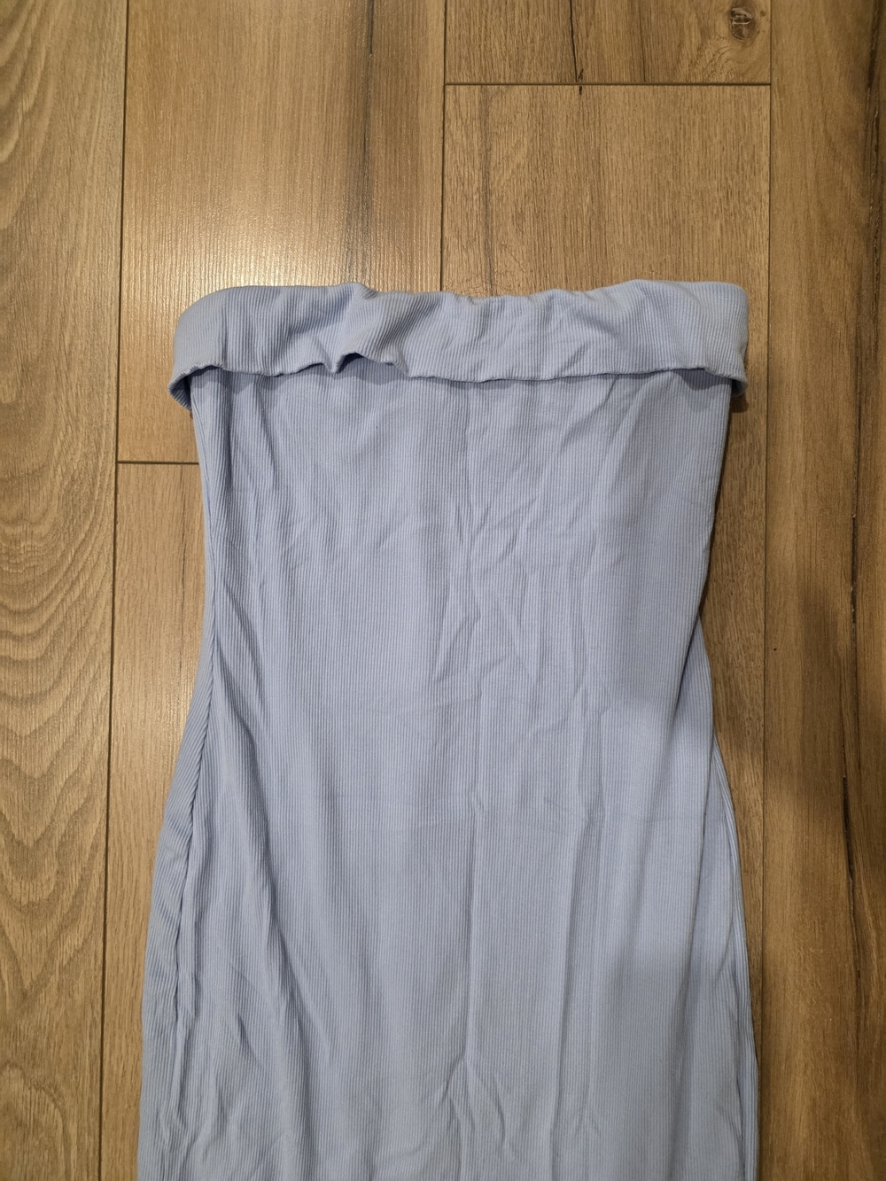 Bodycon Strapless Light Blue Women’s Maxi Tube Dress - Picture 4 of 6